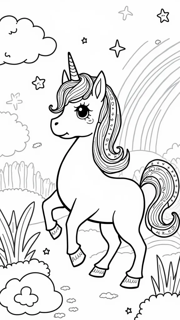 kids coloring pages unicorn